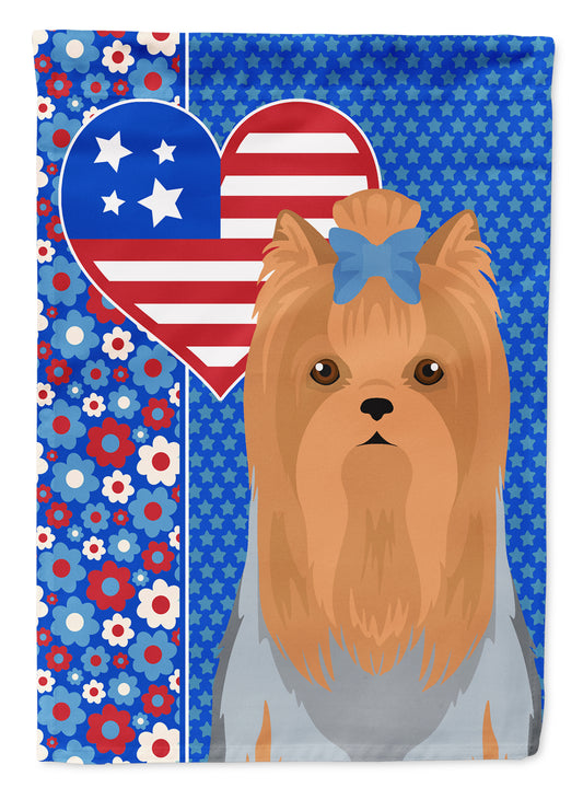 Buy this Blue and Tan Full Coat Yorkshire Terrier USA American Garden Flag