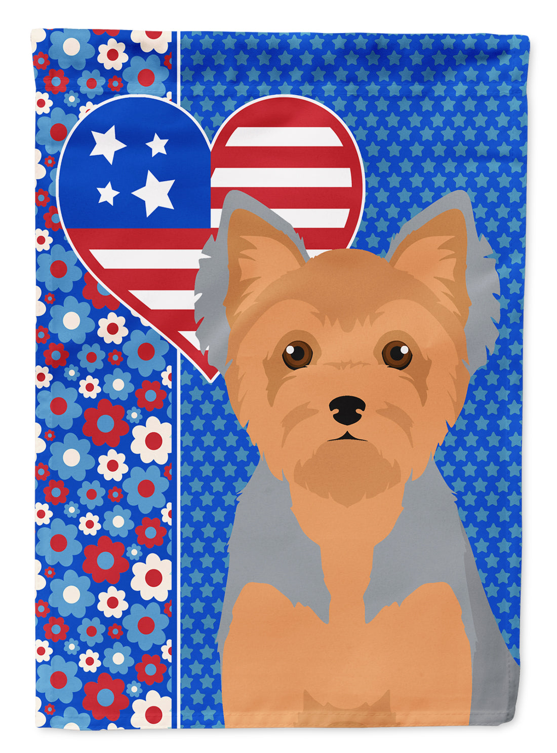 Buy this Blue and Tan Puppy Cut Yorkshire Terrier USA American Garden Flag