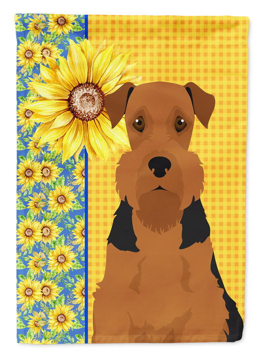 Buy this Summer Sunflowers Black and Tan Airedale Terrier Garden Flag