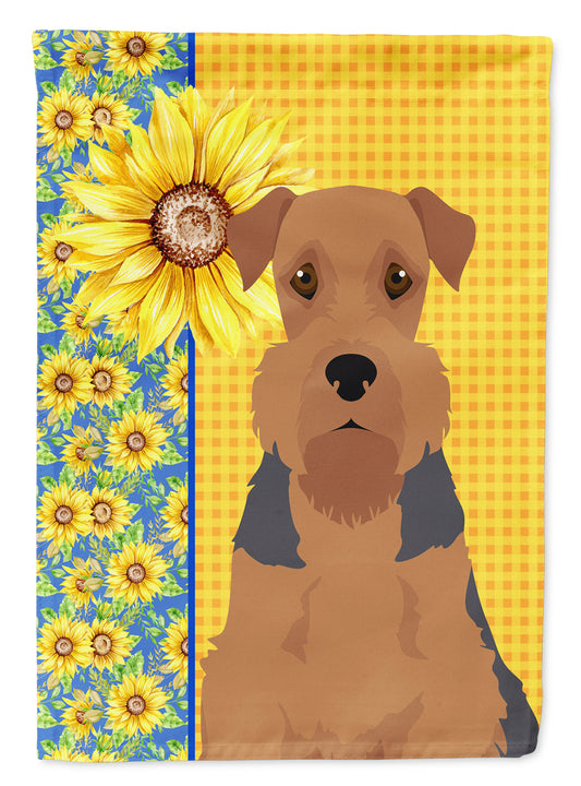 Buy this Summer Sunflowers Grizzle and Tan Airedale Terrier Garden Flag