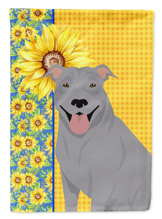 Buy this Summer Sunflowers Blue Pit Bull Terrier Garden Flag