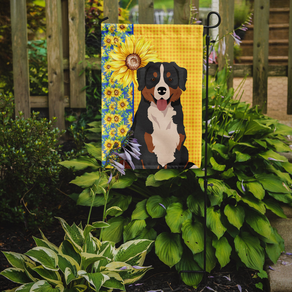 Summer Sunflowers Bernese Mountain Dog Garden Flag