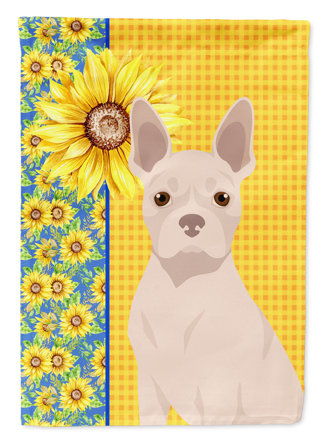 Buy this Summer Sunflowers White Boston Terrier Garden Flag