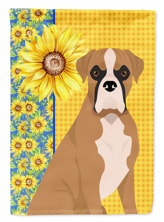 Buy this Summer Sunflowers Natural Eared Fawn Boxer Garden Flag