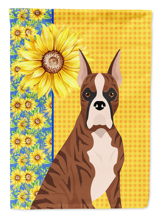 Buy this Summer Sunflowers Red Brindle Boxer Garden Flag