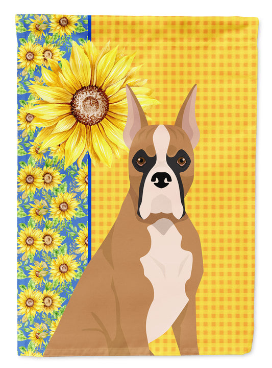 Buy this Summer Sunflowers Fawn Boxer Garden Flag