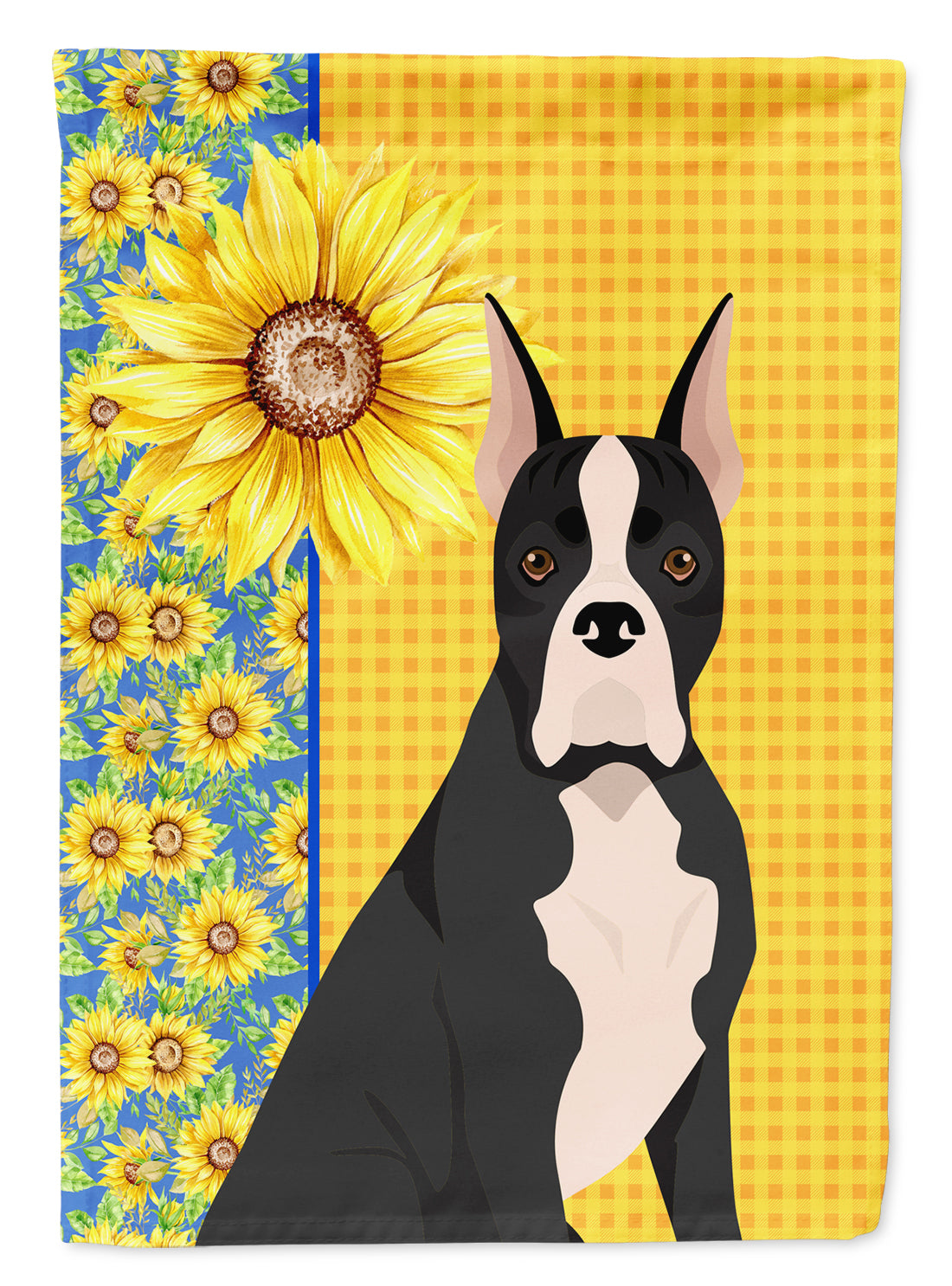 Buy this Summer Sunflowers Black Boxer Garden Flag