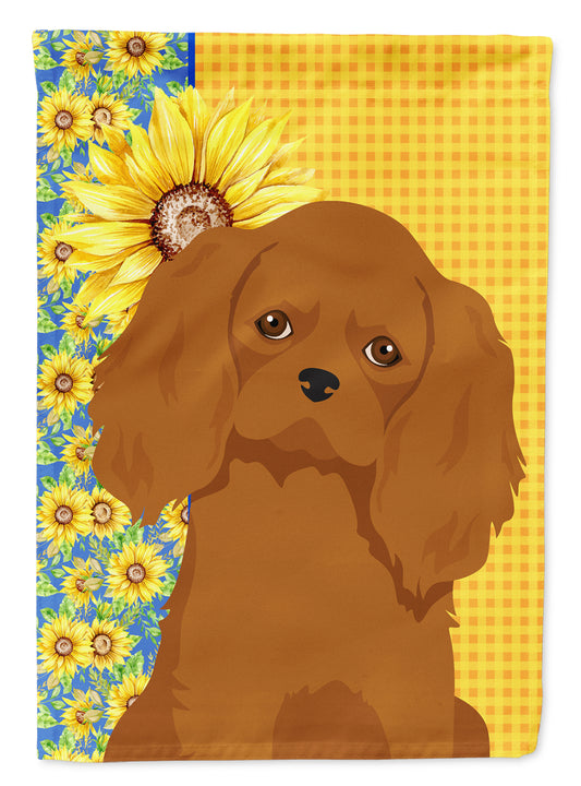 Buy this Summer Sunflowers Ruby Cavalier Spaniel Garden Flag