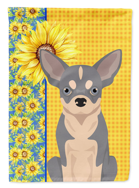 Buy this Summer Sunflowers Blue and White Chihuahua Garden Flag