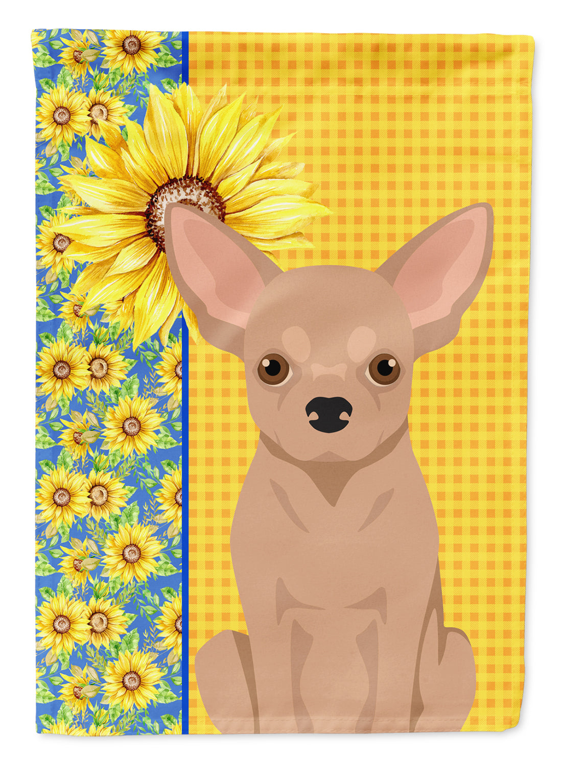 Buy this Summer Sunflowers Cream Chihuahua Garden Flag