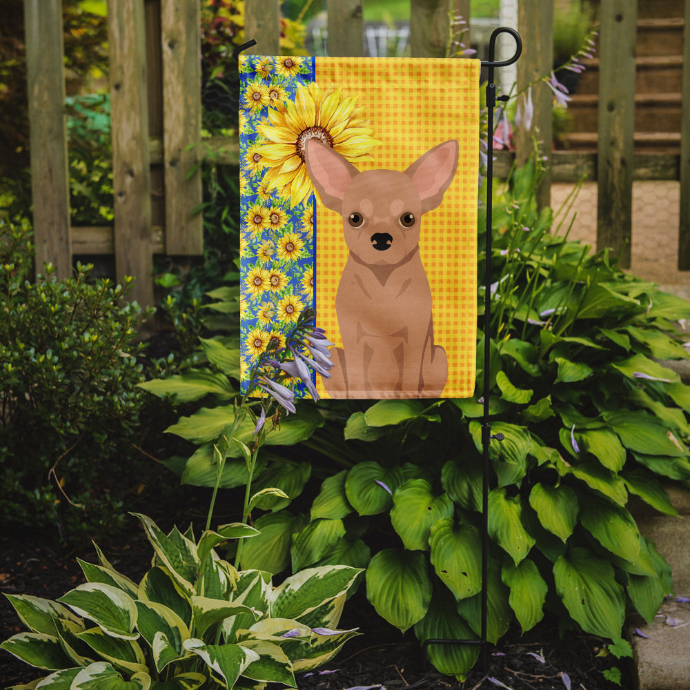 Summer Sunflowers Cream Chihuahua Garden Flag