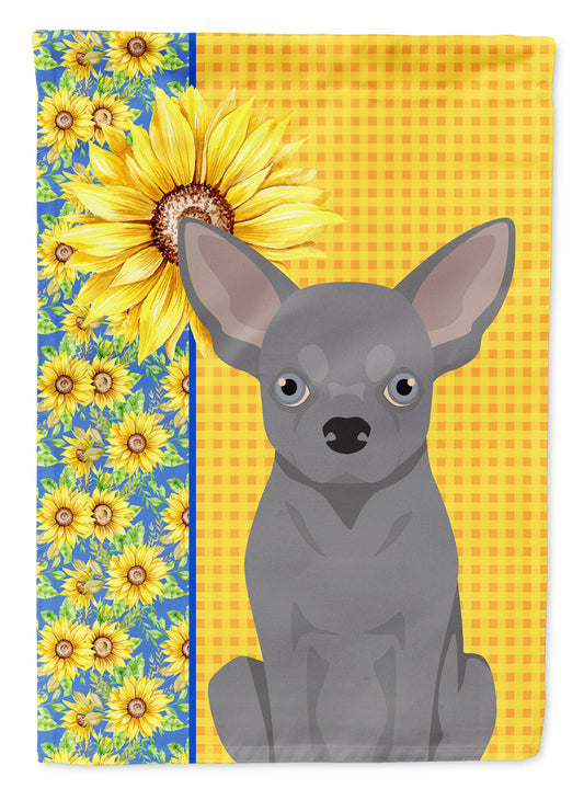 Buy this Summer Sunflowers Blue Chihuahua Garden Flag