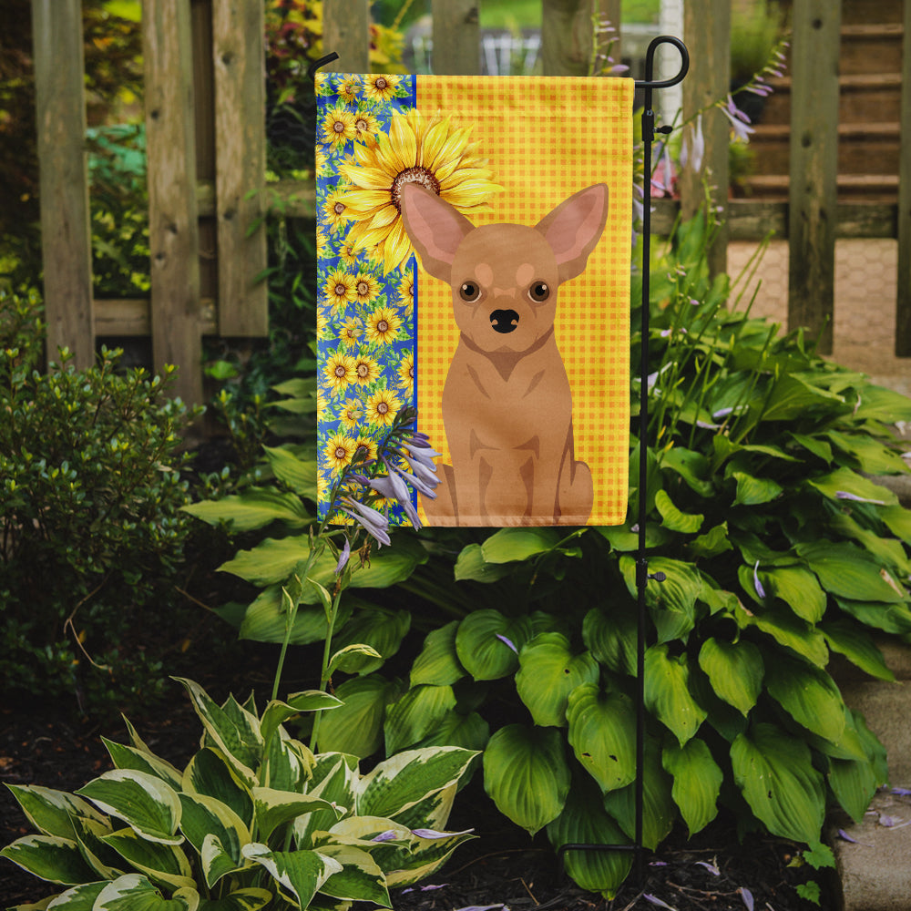 Summer Sunflowers Gold Chihuahua Garden Flag