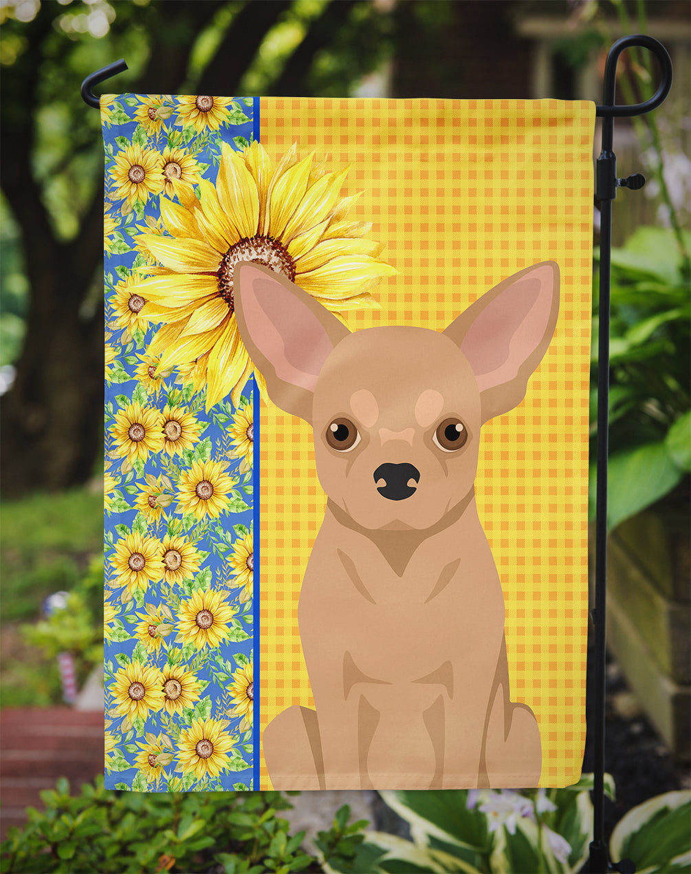 Summer Sunflowers Gold Chihuahua Garden Flag