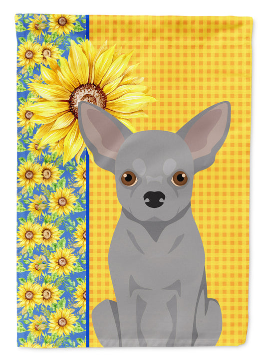 Buy this Summer Sunflowers Silver Chihuahua Garden Flag