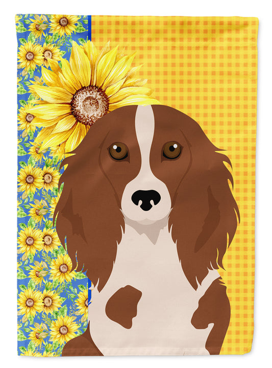 Buy this Summer Sunflowers Longhair Red Pedbald Dachshund Garden Flag