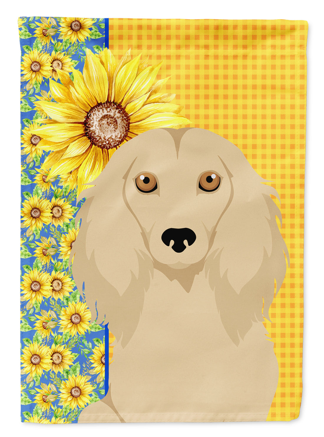 Buy this Summer Sunflowers Longhair Cream Dachshund Garden Flag