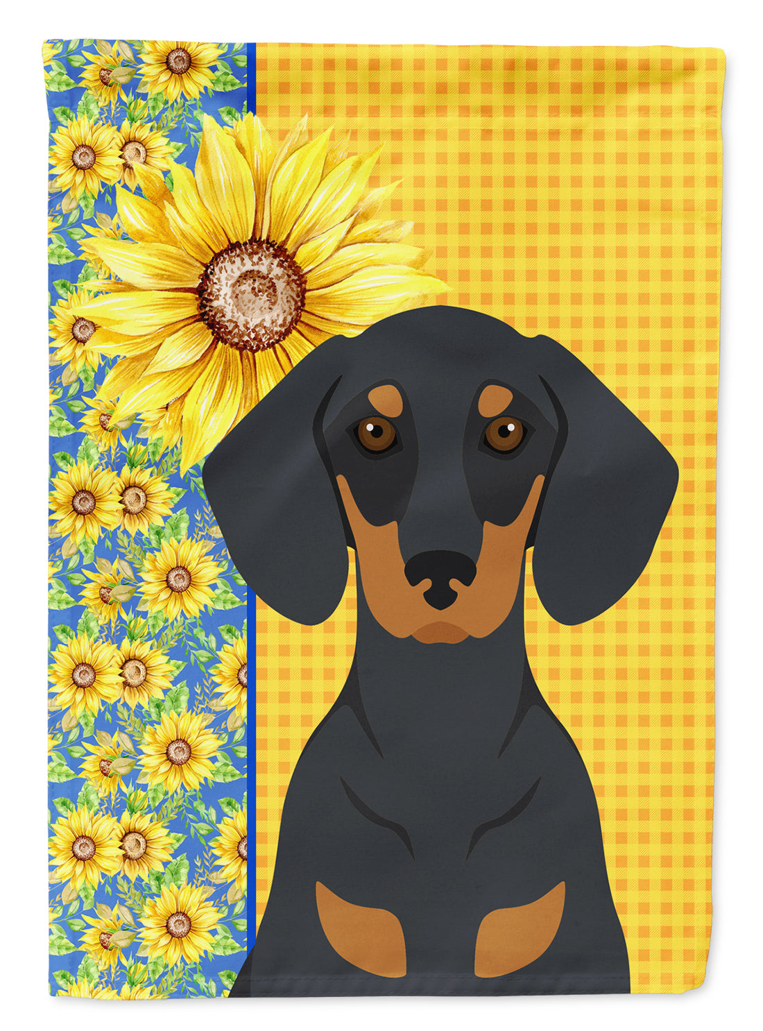 Buy this Summer Sunflowers Black and Tan Dachshund Garden Flag