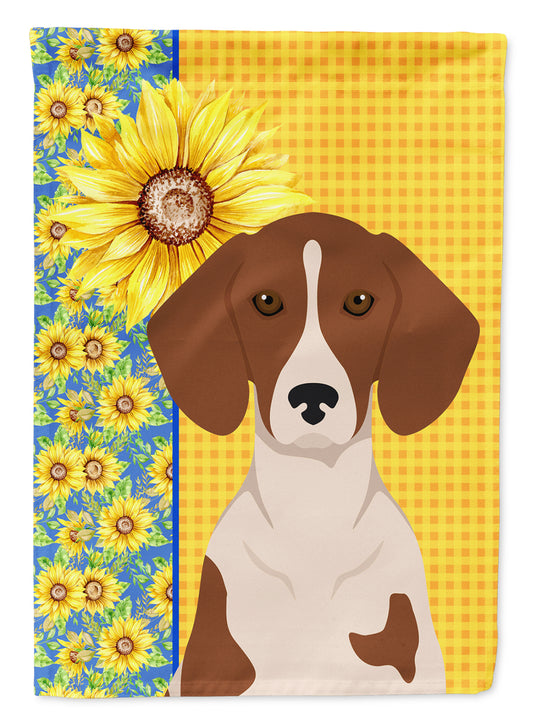 Buy this Summer Sunflowers Red Piebald Dachshund Garden Flag