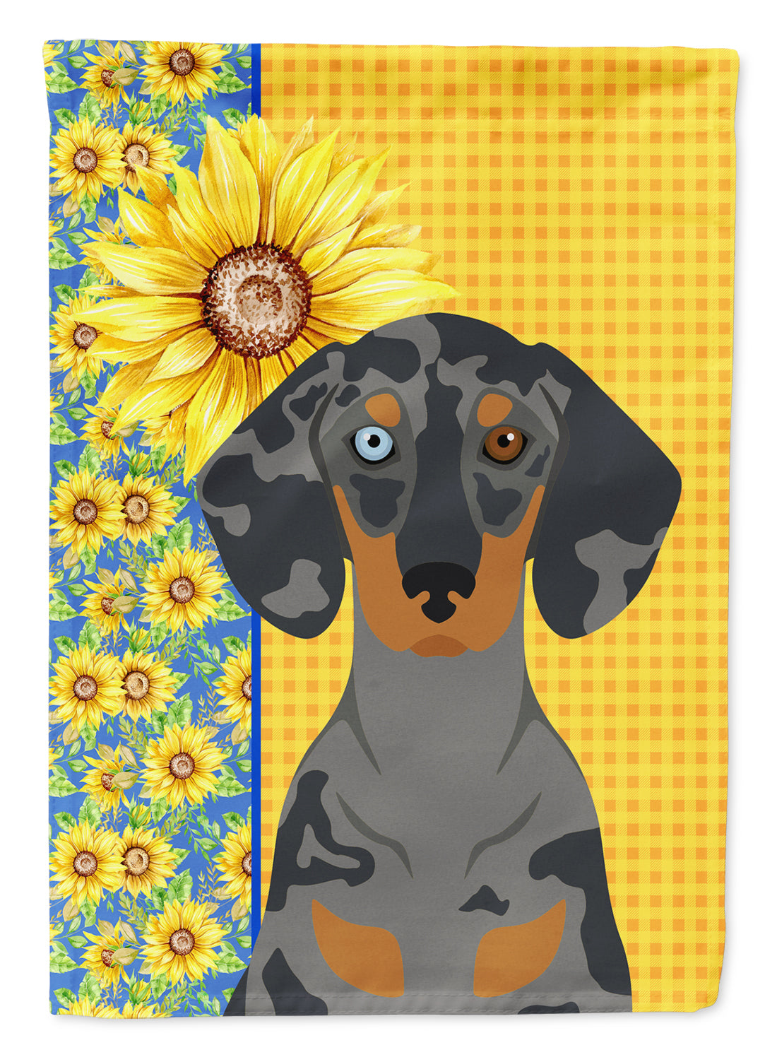 Buy this Summer Sunflowers Black Dapple Dachshund Garden Flag