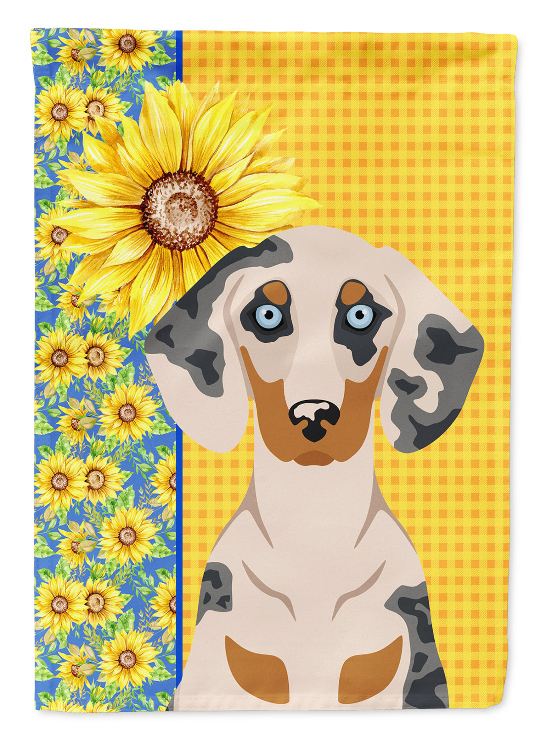 Buy this Summer Sunflowers Cream Dapple Dachshund Garden Flag