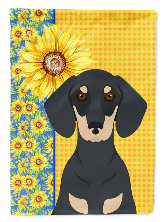 Buy this Summer Sunflowers Black and Cream Dachshund Garden Flag