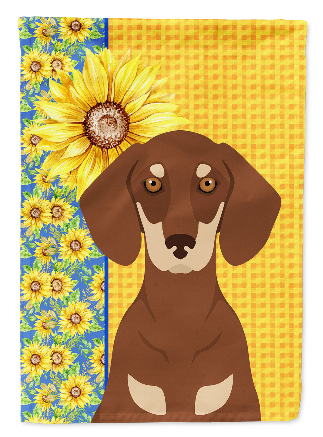 Buy this Summer Sunflowers Chocolate and Cream Dachshund Garden Flag