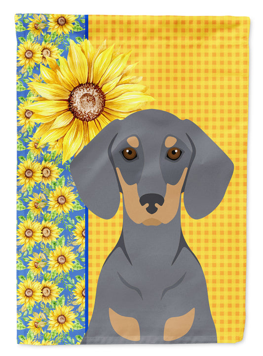 Buy this Summer Sunflowers Blue and Tan Dachshund Garden Flag