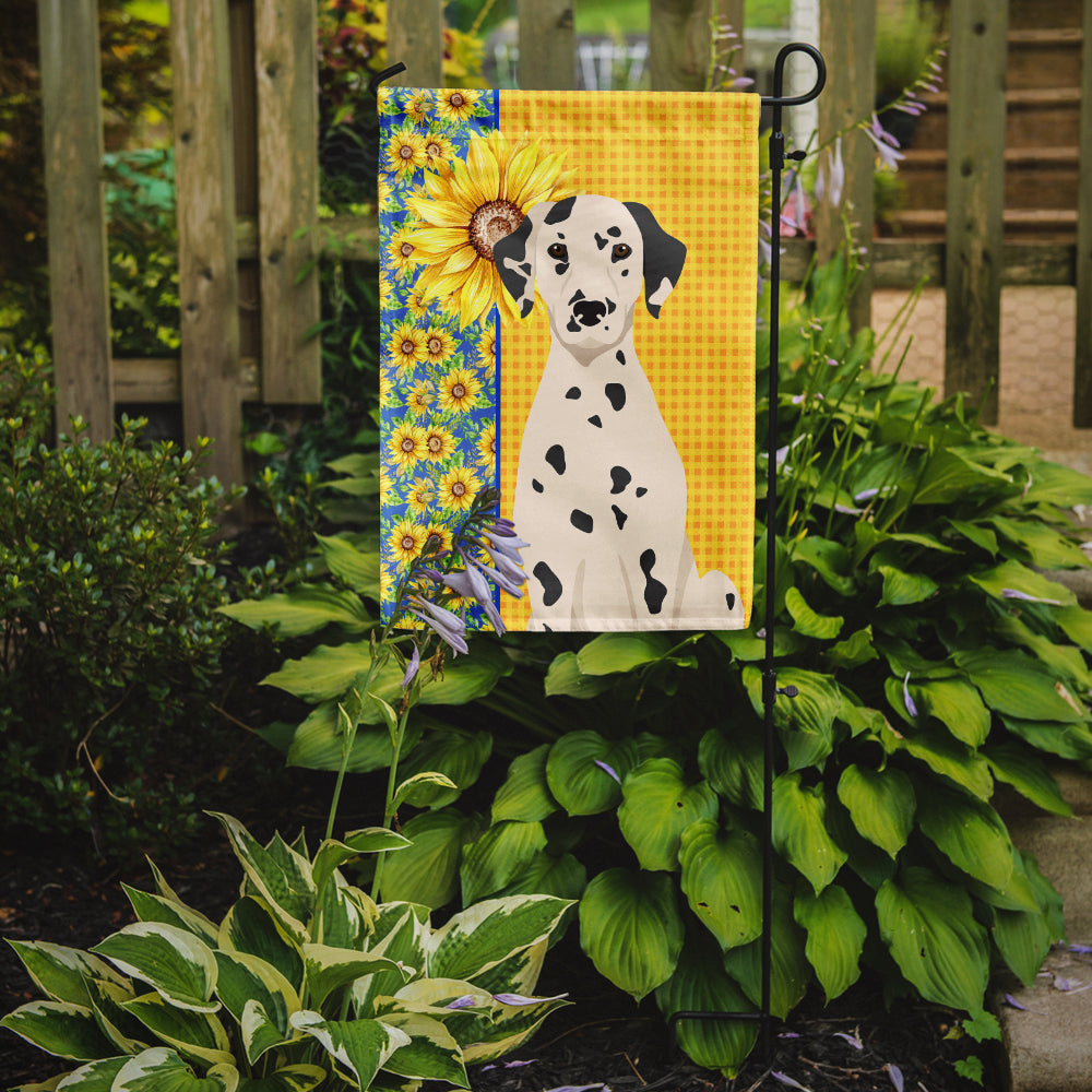 Summer Sunflowers Dalmatian Garden Flag