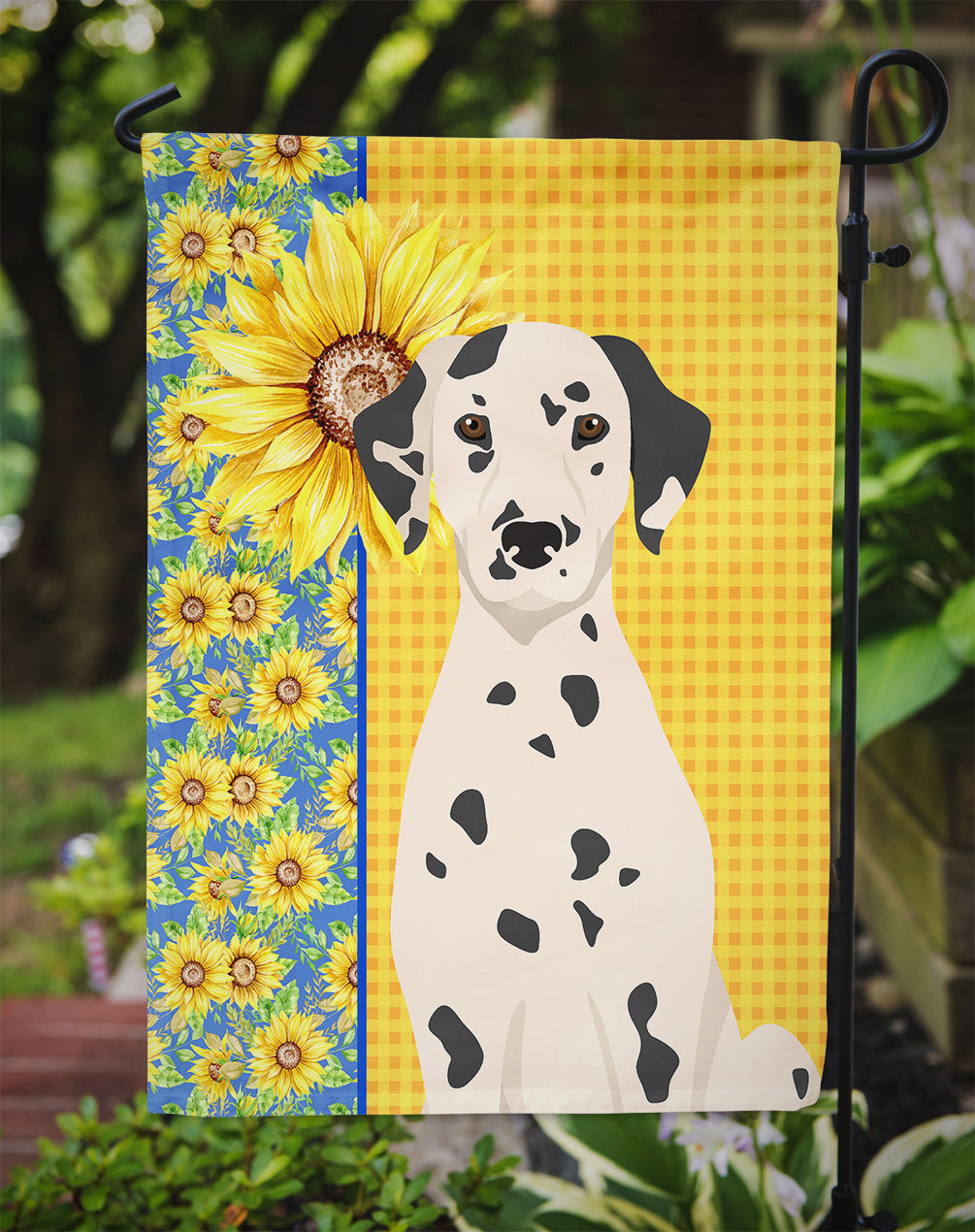 Summer Sunflowers Dalmatian Garden Flag