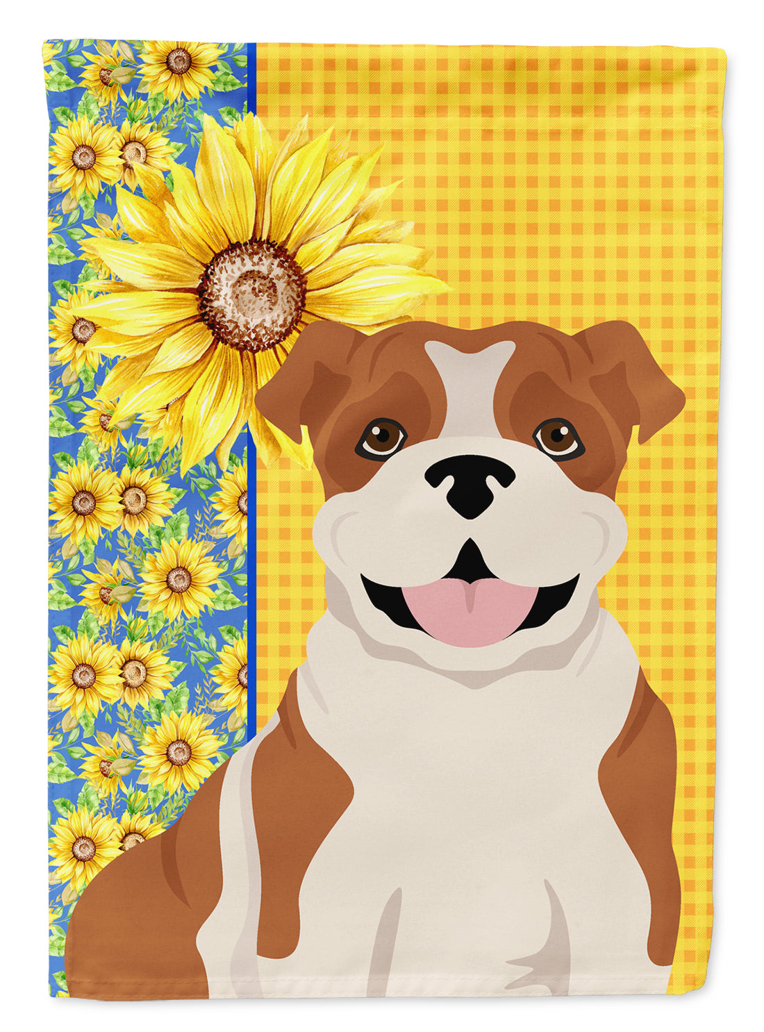 Buy this Summer Sunflowers Red English Bulldog Garden Flag