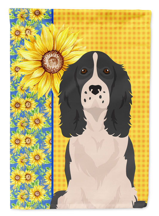 Buy this Summer Sunflowers Black English Springer Spaniel Garden Flag