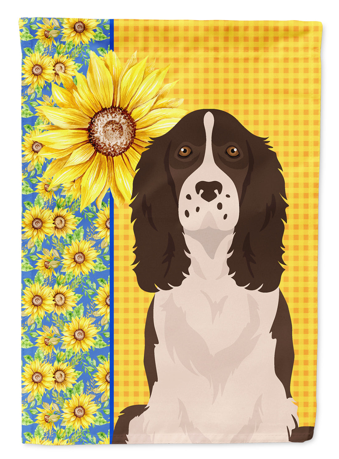 Buy this Summer Sunflowers Liver English Springer Spaniel Garden Flag