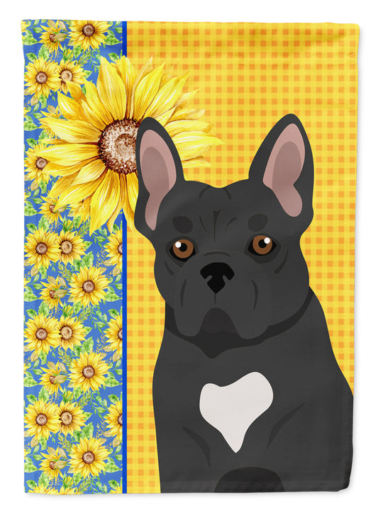 Buy this Summer Sunflowers Black French Bulldog Garden Flag