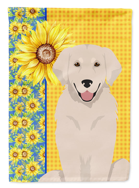 Buy this Summer Sunflowers Cream Golden Retriever Garden Flag