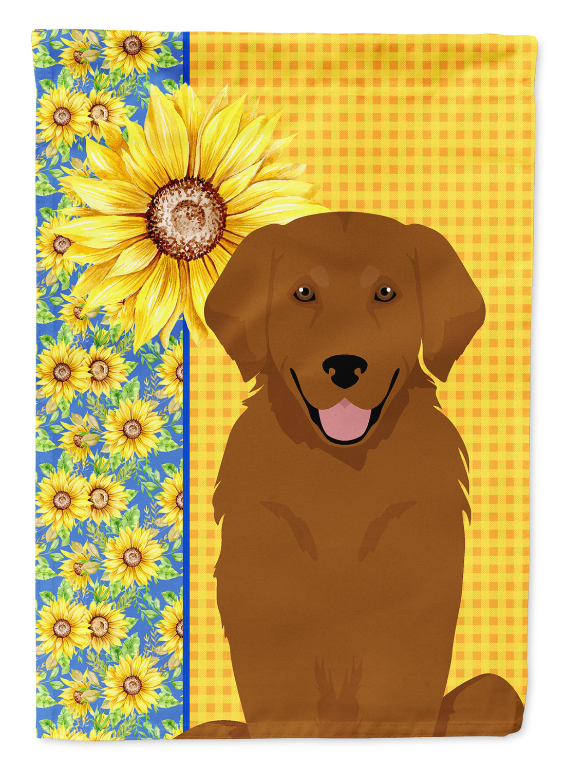 Buy this Summer Sunflowers Mahogany Golden Retriever Garden Flag