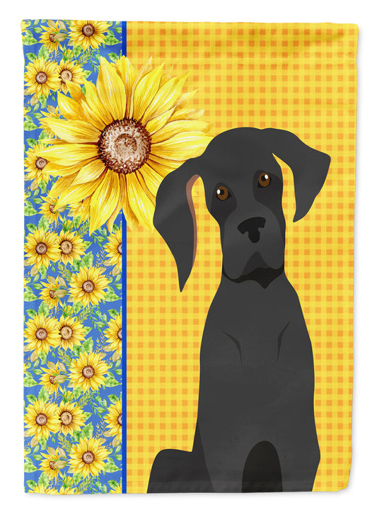 Buy this Summer Sunflowers Black Great Dane Garden Flag