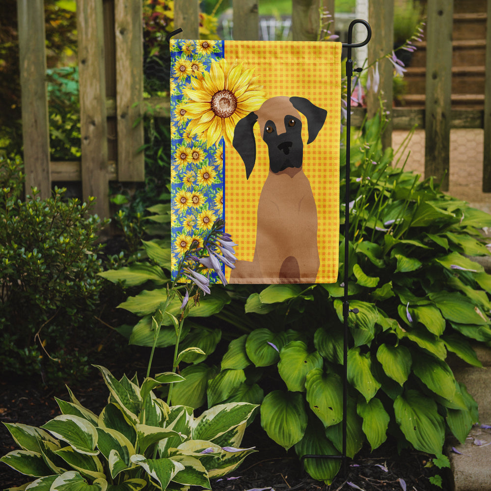 Summer Sunflowers Fawn Great Dane Garden Flag