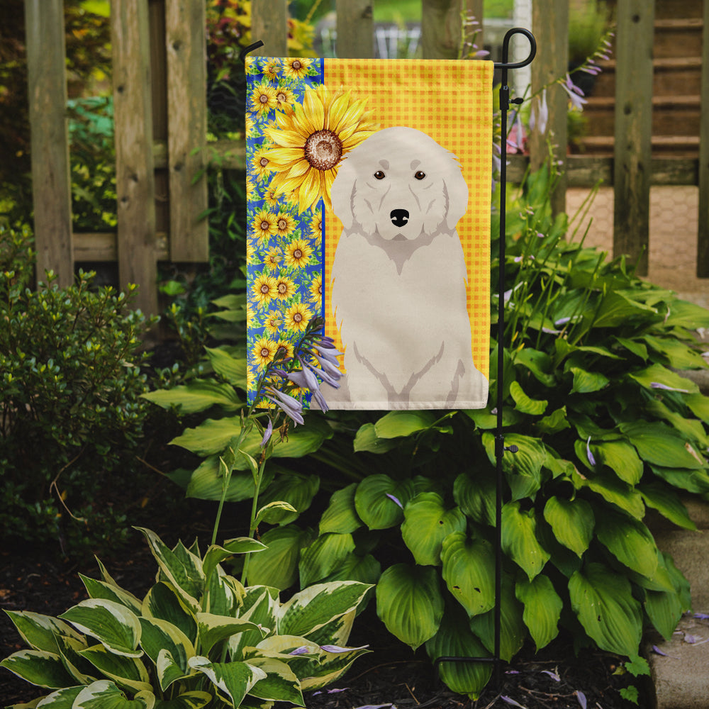 Summer Sunflowers Great Pyrenees Garden Flag