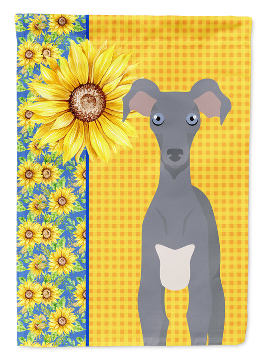 Buy this Summer Sunflowers Gray Italian Greyhound Garden Flag