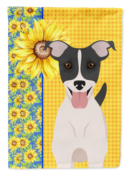 Buy this Summer Sunflowers Black White Smooth Jack Russell Terrier Garden Flag