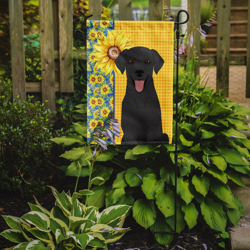 Summer Sunflowers Black Labrador Retriever Garden Flag