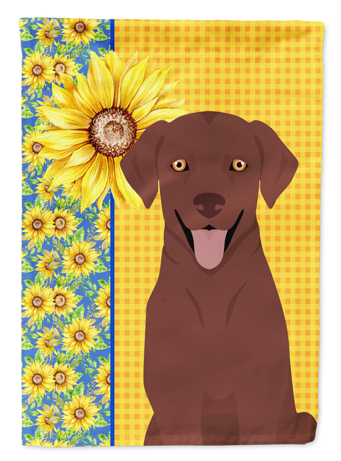 Buy this Summer Sunflowers Chocolate Labrador Retriever Garden Flag