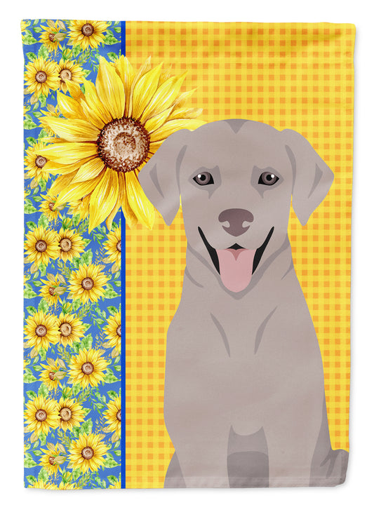 Buy this Summer Sunflowers Gray Labrador Retriever Garden Flag