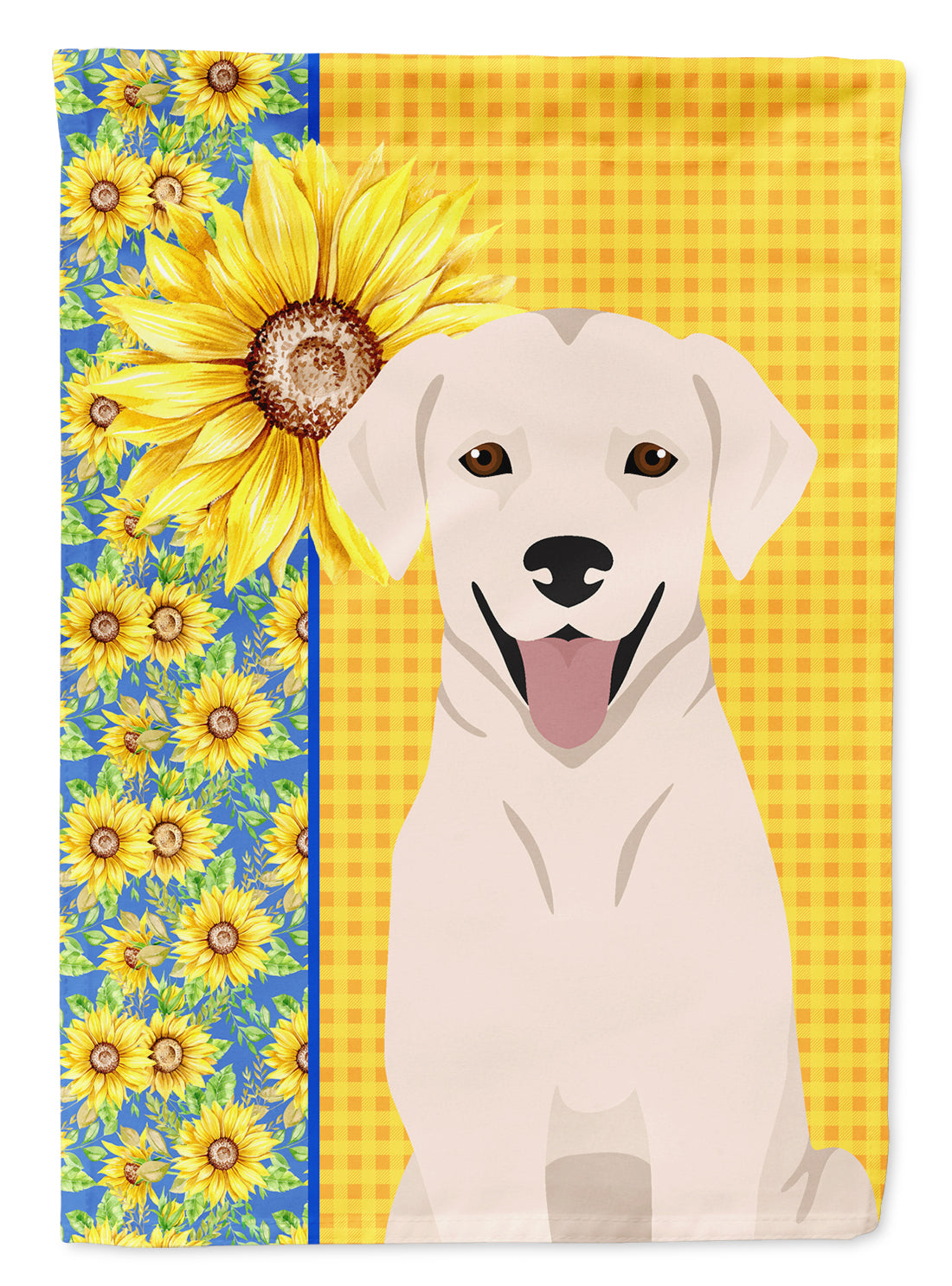 Buy this Summer Sunflowers White Cream Labrador Retriever Garden Flag