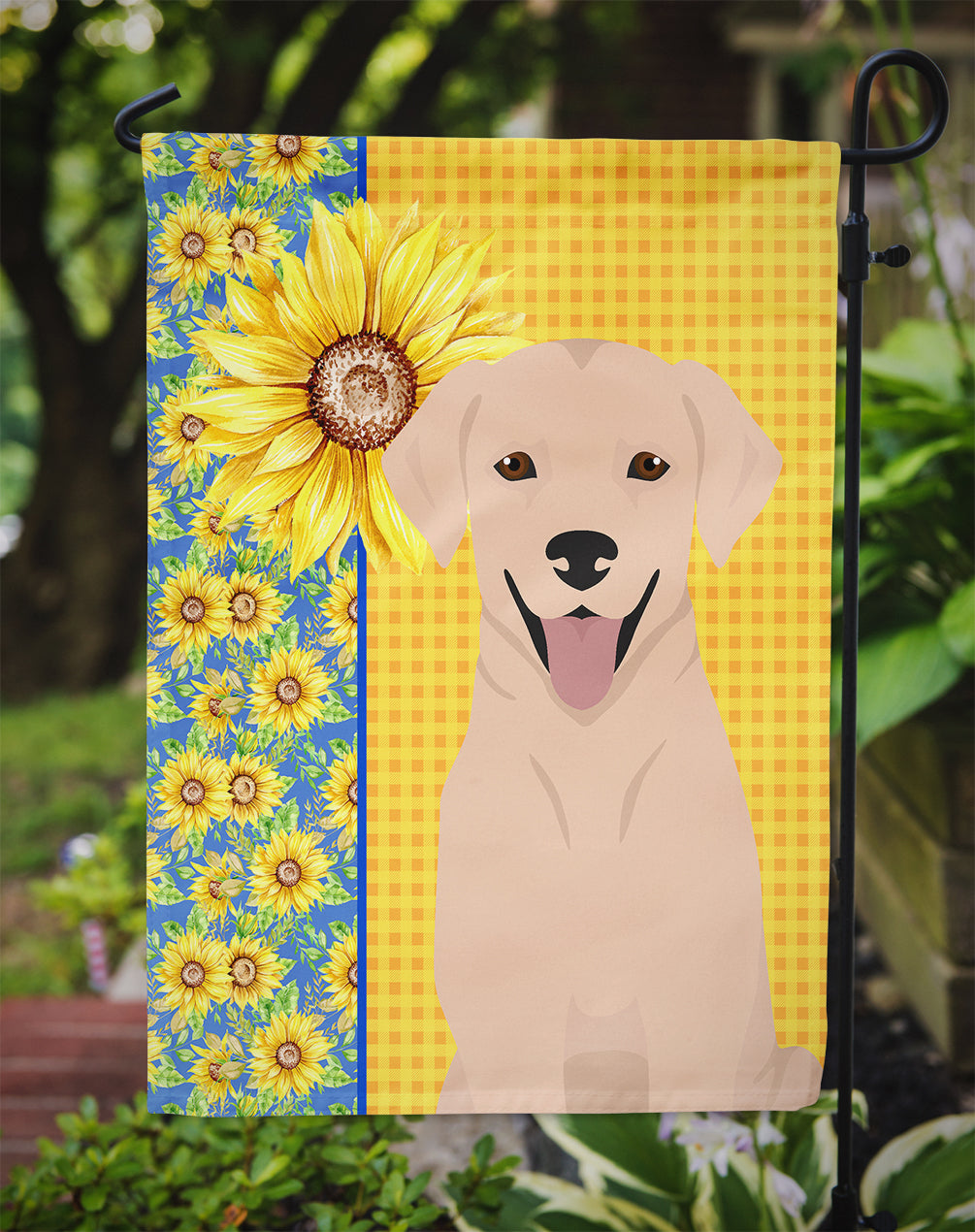 Summer Sunflowers Yellow Labrador Retriever Garden Flag