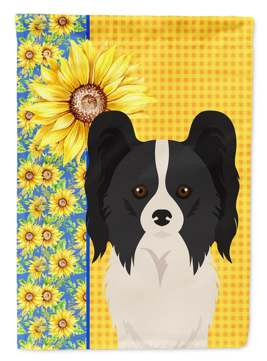 Buy this Summer Sunflowers Black and White Papillon Garden Flag