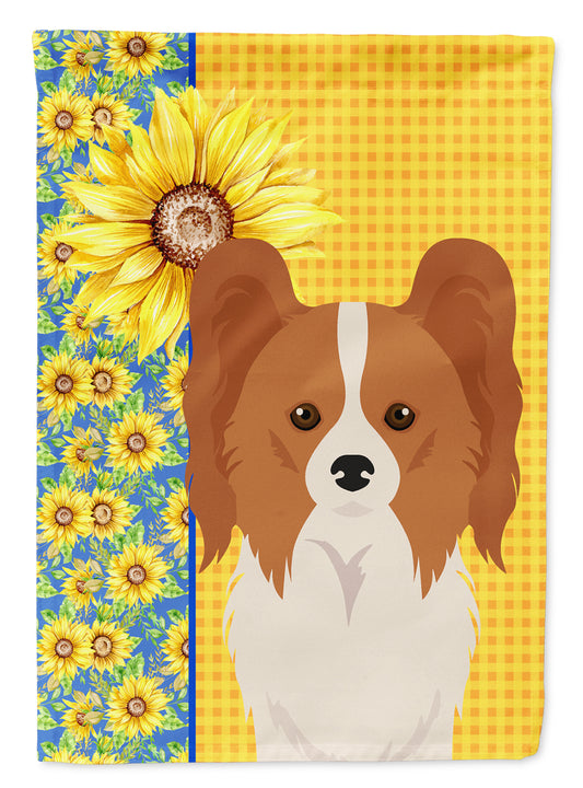 Buy this Summer Sunflowers Red and White Papillon Garden Flag