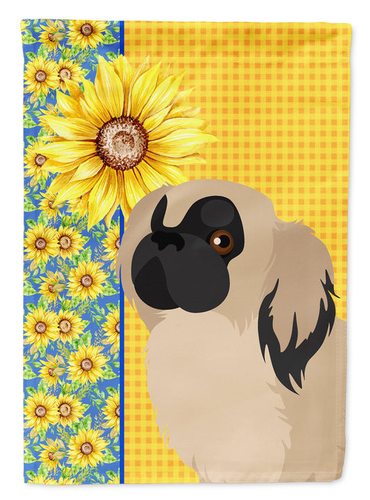 Buy this Summer Sunflowers Cream Pekingese Garden Flag