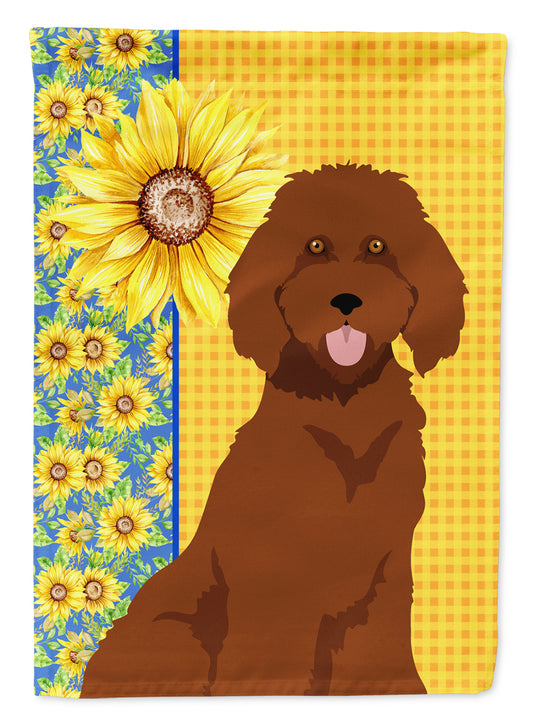 Buy this Summer Sunflowers Standard Red Poodle Garden Flag